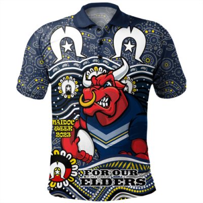 North Queensland Cowboys Naidoc Polo Shirt - Aboriginal For Our Elder NAIDOC Week 2023