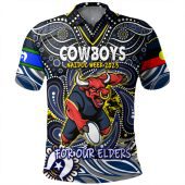 North Queensland Cowboys Naidoc Polo Shirt - Aboriginal For Our Elder NAIDOC Week 2023