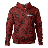 St. George Illawarra Dragons Hoodie - Scream With Tropical Patterns