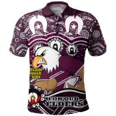 Manly Warringah Sea Eagles Polo Shirt - Aboriginal For Our Elder NAIDOC Week 2023