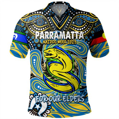 Parramatta Eels Naidoc Week Polo Shirt - Aboriginal For Our Elder NAIDOC Week 2023 Parramatta Eels Naidoc Week Polo Shirt - Aboriginal For Our Elder NAIDOC Week 2023