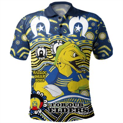 Parramatta Eels Naidoc Polo Shirt - Custom Parramatta Eels Naidoc Week For Our Elders Aboriginal Inspired Polo Shirt