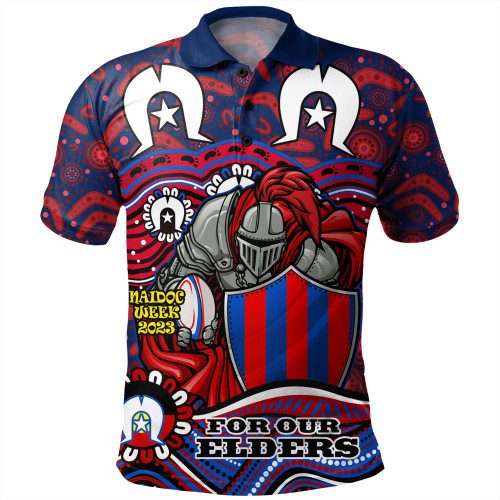 Newcastle Knights Naidoc Polo Shirt - Custom Newcastle Knights Naidoc Week For Our Elders Aboriginal Inspired Polo Shirt Newcastle Knights Naidoc Polo Shirt - Custom Newcastle Knights Naidoc Week For Our Elders Aboriginal Inspired Polo Shirt