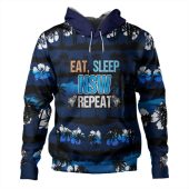Cockroach Sport Hoodie - Eat Sleep Repeat With Tropical Patterns