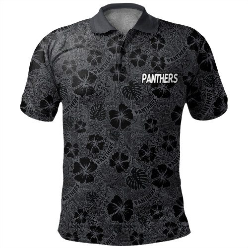 Penrith Panthers Polo Shirt - Scream With Tropical Patterns Penrith Panthers Polo Shirt - Scream With Tropical Patterns