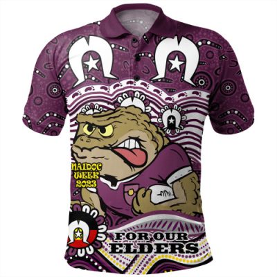 Cane Toads Naidoc Week Polo Shirt - Aboriginal For Our Elder NAIDOC Week 2023