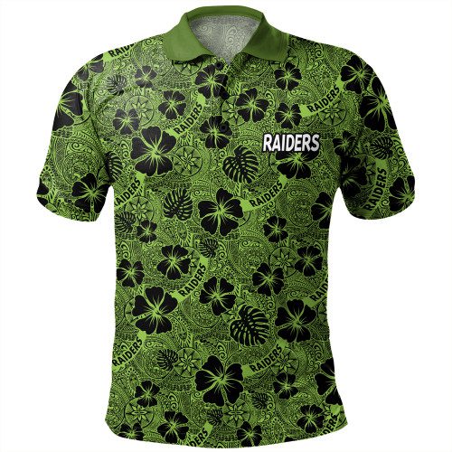 Canberra Raiders Polo Shirt - Scream With Tropical Patterns Canberra Raiders Polo Shirt - Scream With Tropical Patterns