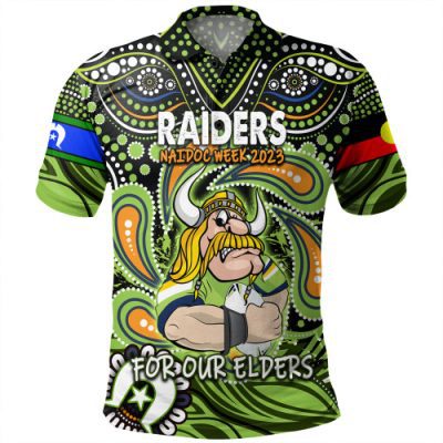 Canberra Raiders Naidoc Week Polo Shirt - Aboriginal For Our Elder NAIDOC Week 2023