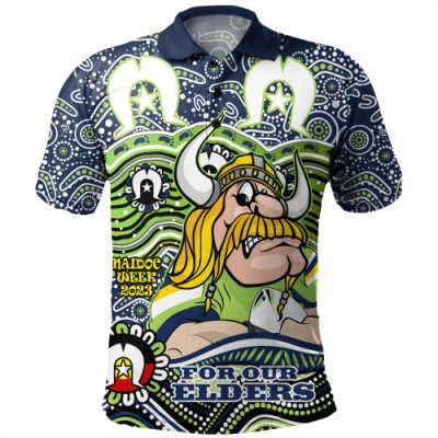 Canberra Raiders Naidoc Week Polo Shirt - Aboriginal For Our Elder NAIDOC Week 2023