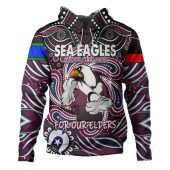 Manly Warringah Sea Eagles Hoodie - Aboriginal For Our Elder NAIDOC Week 2023