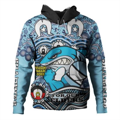 Cronulla-Sutherland Sharks Naidoc Hoodie - Custom Up Up Sharkies Naidoc Week For Our Elders Tribal Aboriginal Inspired Hoodie