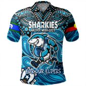 Cronulla-Sutherland Sharks Naidoc Week Polo Shirt - Aboriginal For Our Elder NAIDOC Week 2023