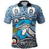 Cronulla-Sutherland Sharks Naidoc Week Polo Shirt - Aboriginal For Our Elder NAIDOC Week 2023