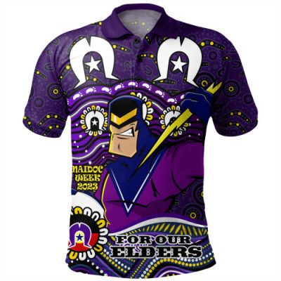 Melbourne Storm Naidoc Week Polo Shirt - Aboriginal For Our Elder NAIDOC Week 2023