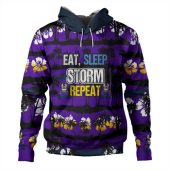 Melbourne Storm Hoodie - Eat Sleep Repeat With Tropical Patterns