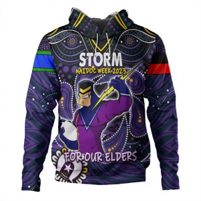 Melbourne Storm Naidoc Week Hoodie - Aboriginal For Our Elder NAIDOC Week 2023