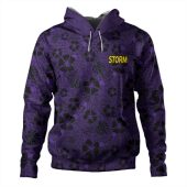 Melbourne Storm Hoodie - Scream With Tropical Patterns