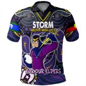 Melbourne Storm Naidoc Week Polo Shirt - Aboriginal For Our Elder NAIDOC Week 2023