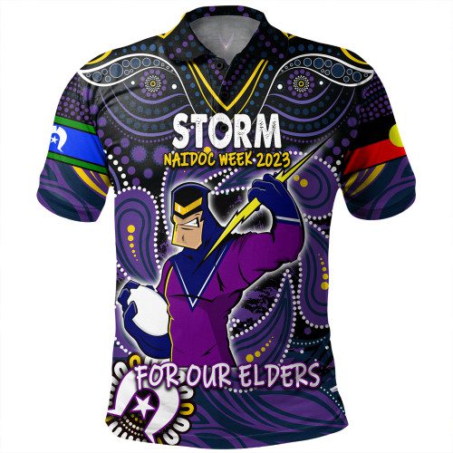 Melbourne Storm Naidoc Week Polo Shirt - Aboriginal For Our Elder NAIDOC Week 2023 Melbourne Storm Naidoc Week Polo Shirt - Aboriginal For Our Elder NAIDOC Week 2023