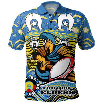 Gold Coast Titans Naidoc Polo Shirt - Custom Titans Naidoc Week For Our Elders Aboriginal Inspired Polo Shirt