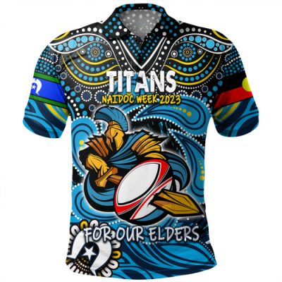 Gold Coast Titans Naidoc Week Polo Shirt - Aboriginal For Our Elder NAIDOC Week 2023
