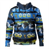 Gold Coast Titans Sport Hoodie - Tropical Hibiscus and Coconut Trees