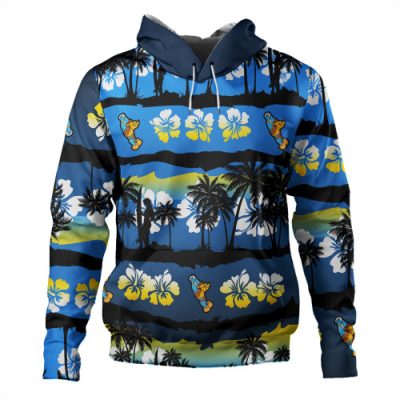 Gold Coast Titans Sport Hoodie - Tropical Hibiscus and Coconut Trees