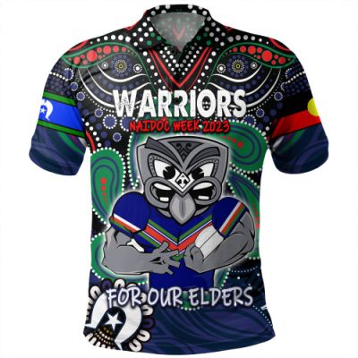 New Zealand Warriors Naidoc Week Polo Shirt - Aboriginal For Our Elder NAIDOC Week 2023