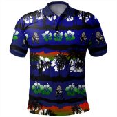New South Wales Sport Polo Shirt - Tropical Hibiscus and Coconut Trees