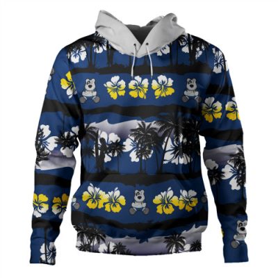 North Queensland Cowboys Hoodie - Tropical Hibiscus and Coconut Trees