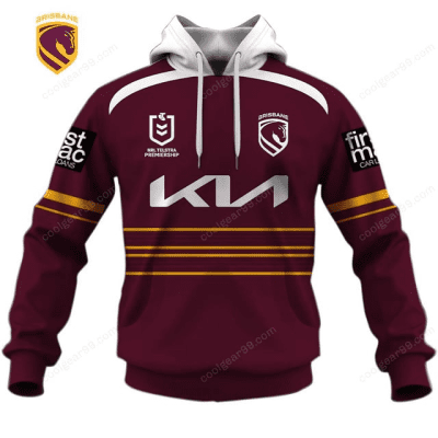 NRL 2026 Brisbane Broncos Personalized Home Jersey Unisex Hoodie Zip Hoodie Tshirt