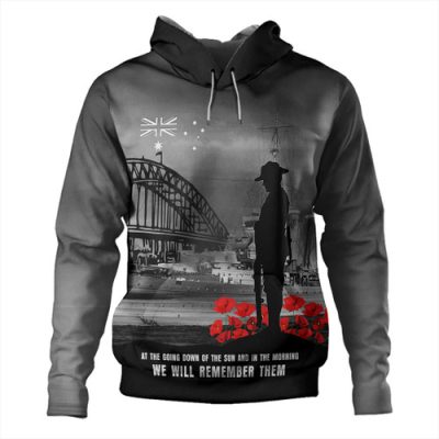 Australia Hoodie At The Going Down Of The Sun We Will Remember Them