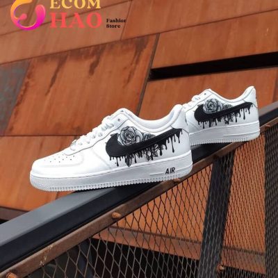 Air Force 1 Custom Rose Black Drips