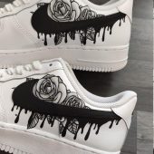Air Force 1 Custom Rose Black Drips Natural And Awesome - demo10