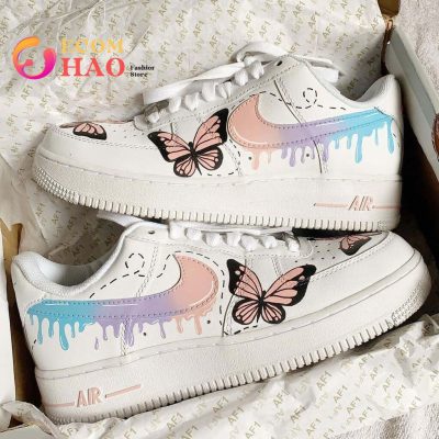 Air Force 1 Personalizado Mariposa Pastel