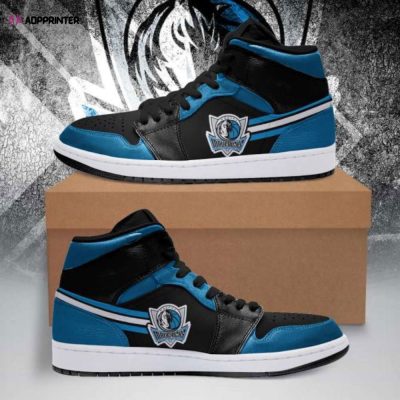 Air JD Hightop Shoes NBA Dallas Mavericks Blue Black Air Jordan 1 High Sneakers For Men Women