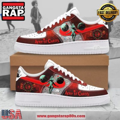 Alice In Chains Limited Edition Air Force 1 Running Sneakers Shoes