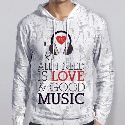 Music Lover - All I Need Is Love Pullover Hoodie