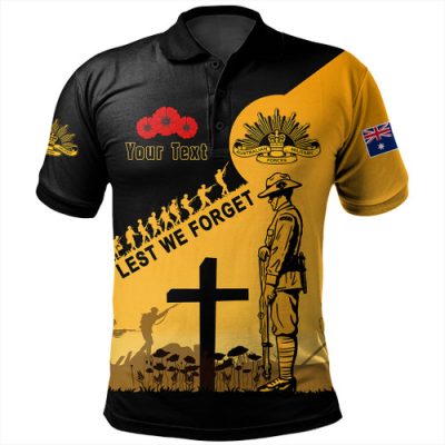 Australia Polo Shirt Custom Anzac Day Soldiers Lest We Forget Poppy