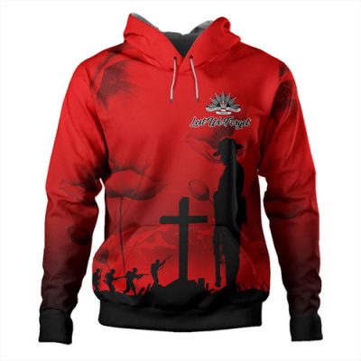Australia Hoodie - Custom Anzac Day Lest We Forget Red Poppies