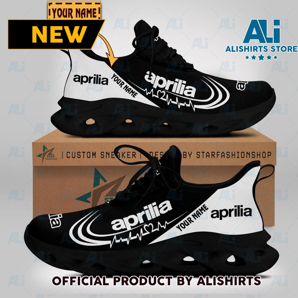 Aprilia Lover Clunky Custom Name Max Soul Shoes Aprilia Lover Clunky Custom Name Max Soul Shoes