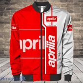 Aprilia White Red Bomber Jacket