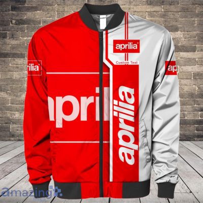 Aprilia White Red Bomber Jacket