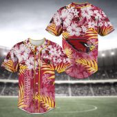 NFL Arizona Cardinals Red Flower Baseball Jersey