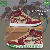 Arizona Coyotes Ice Hockey NHL Personalized Air Jordan High Top