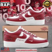 Arkansas Razorbacks Football 2025 Air Force 1 Sneakers Shoes
