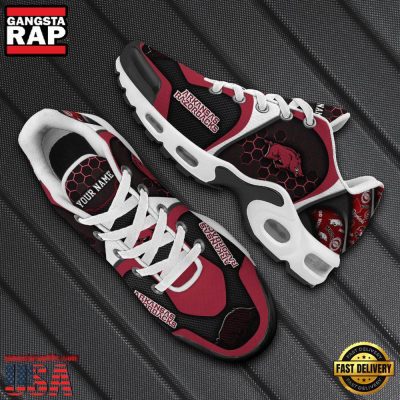 NFL Custom Name Arkansas Razorbacks Max Plus Shoes - Running Sneakers