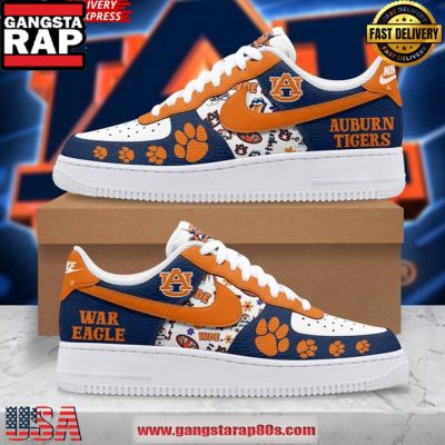 Auburn Tigers War Eagle Air Force 1 Running Sneakers Shoes