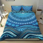 Australia Aboriginal Inspired Bedding Set - Blue Circle Aboriginal Inspired Art
