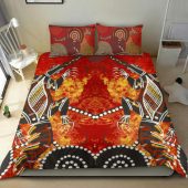 Australia Bedding Set - Aboriginal Inspired Crocodile And Kangaroo